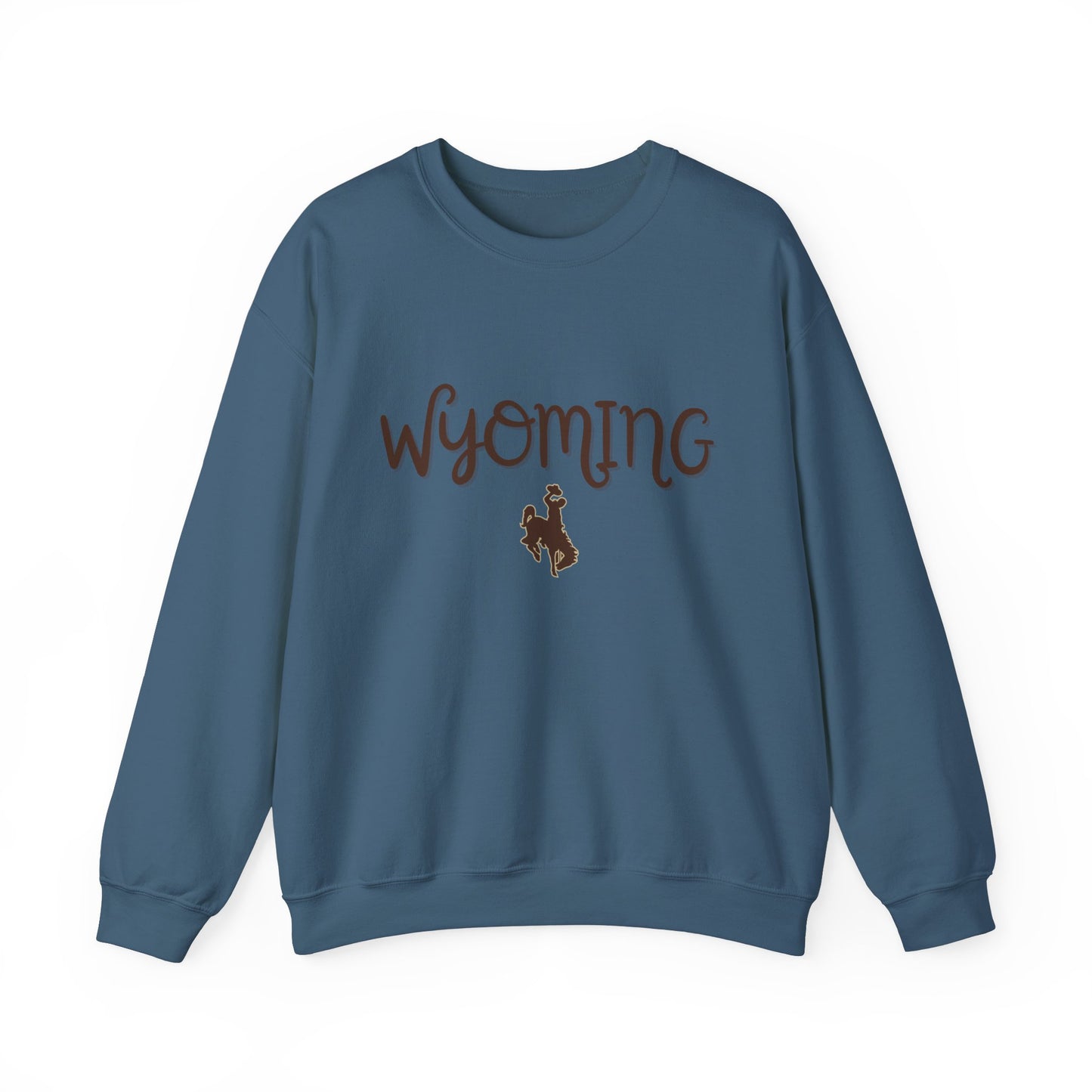 Wyoming Sweatshirt Crewneck - Unisex Heavy Blend, Cozy Wyoming Crewneck, Mountain Sweatshirt, Gift for Wyoming Lovers, Comfortable Crewneck