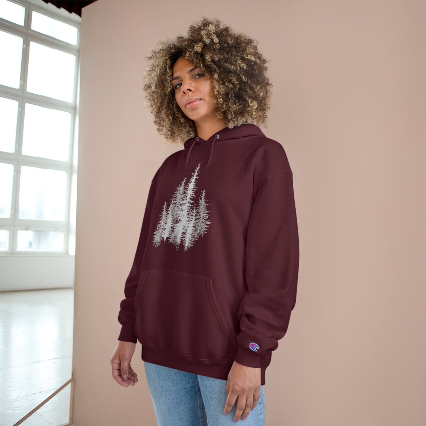 Maroon Forest Hoodie