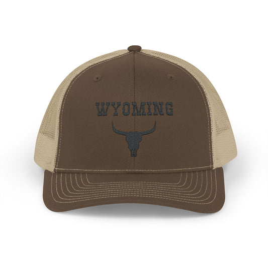 Snapback Trucker Cap, Wyoming Snapback, Wyoming Trucker Cap, Cowboy Snapback