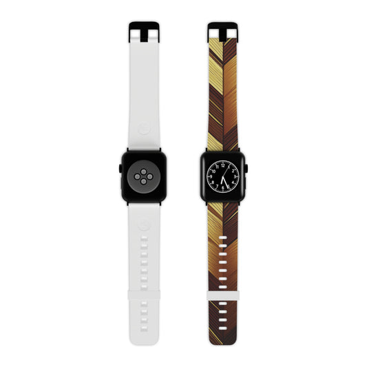 Watch Band for Apple Watch, Brown and Gold Watch Band, Wyoming Watch Band