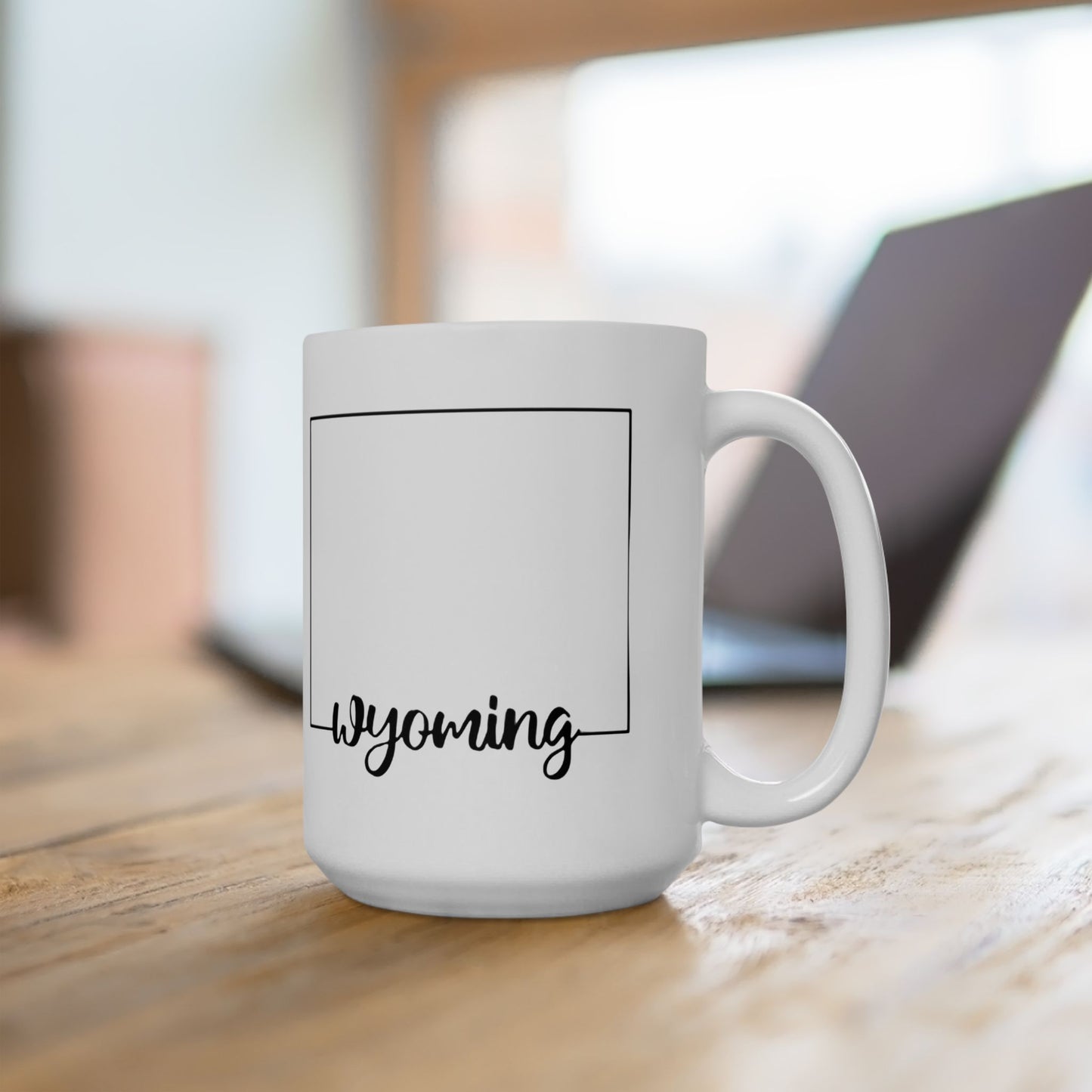 Wyoming Ceramic Mug - State Pride Coffee Cup, Travel Tea Mug, Western Souvenir Gift, Mountain Home Kitchen Decor, Vacation Adventure