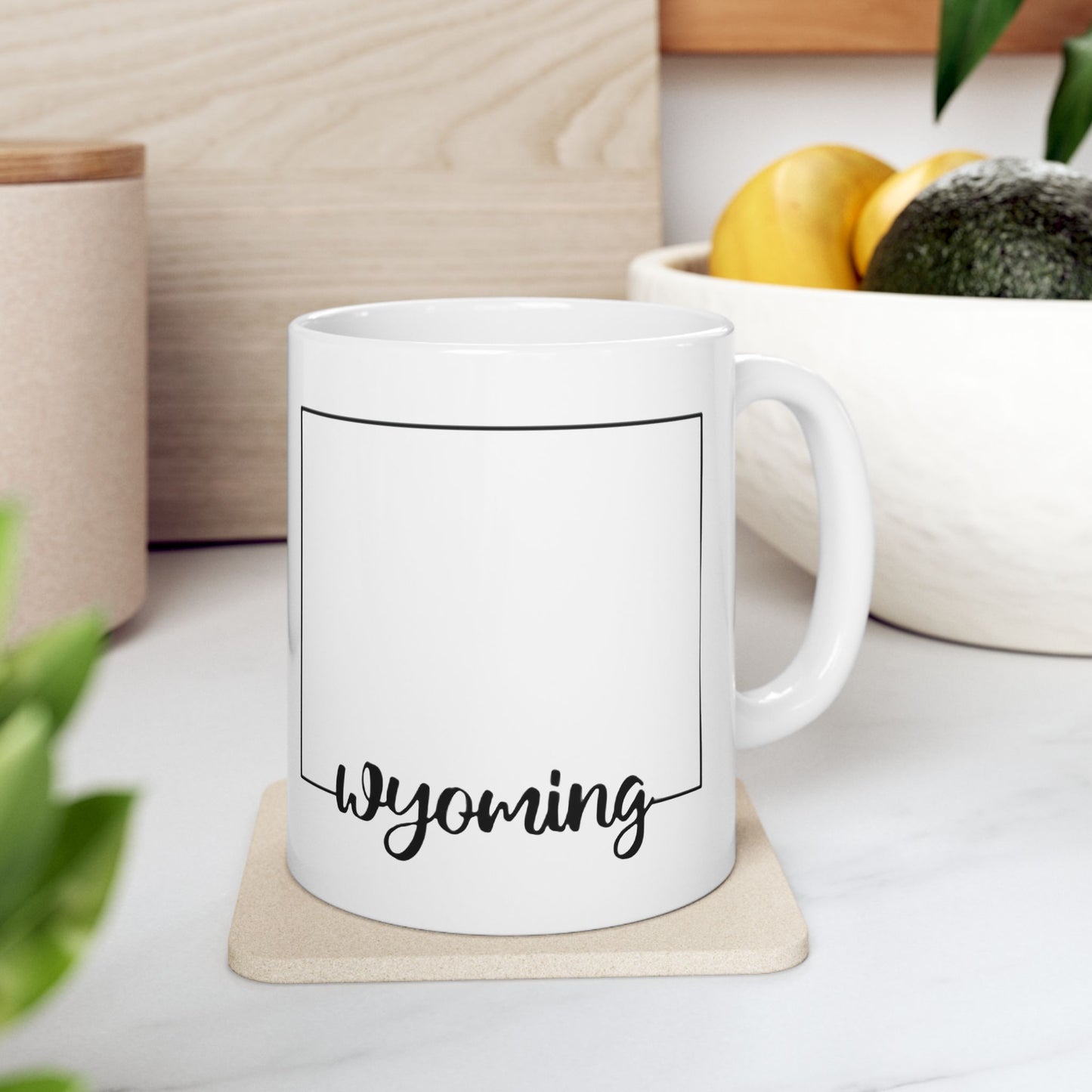 Wyoming Ceramic Mug - State Pride Coffee Cup, Travel Tea Mug, Western Souvenir Gift, Mountain Home Kitchen Decor, Vacation Adventure