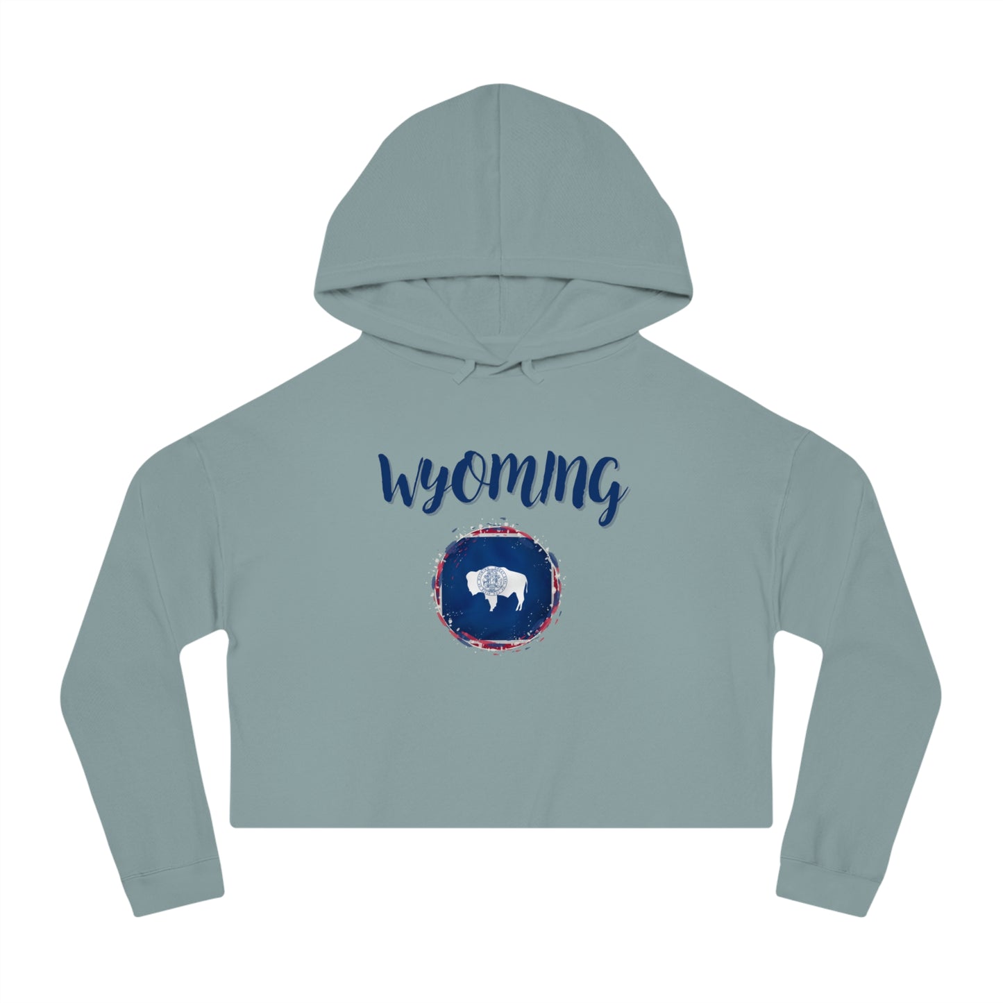 Womens Cropped Wyoming Hooded Sweatshirt