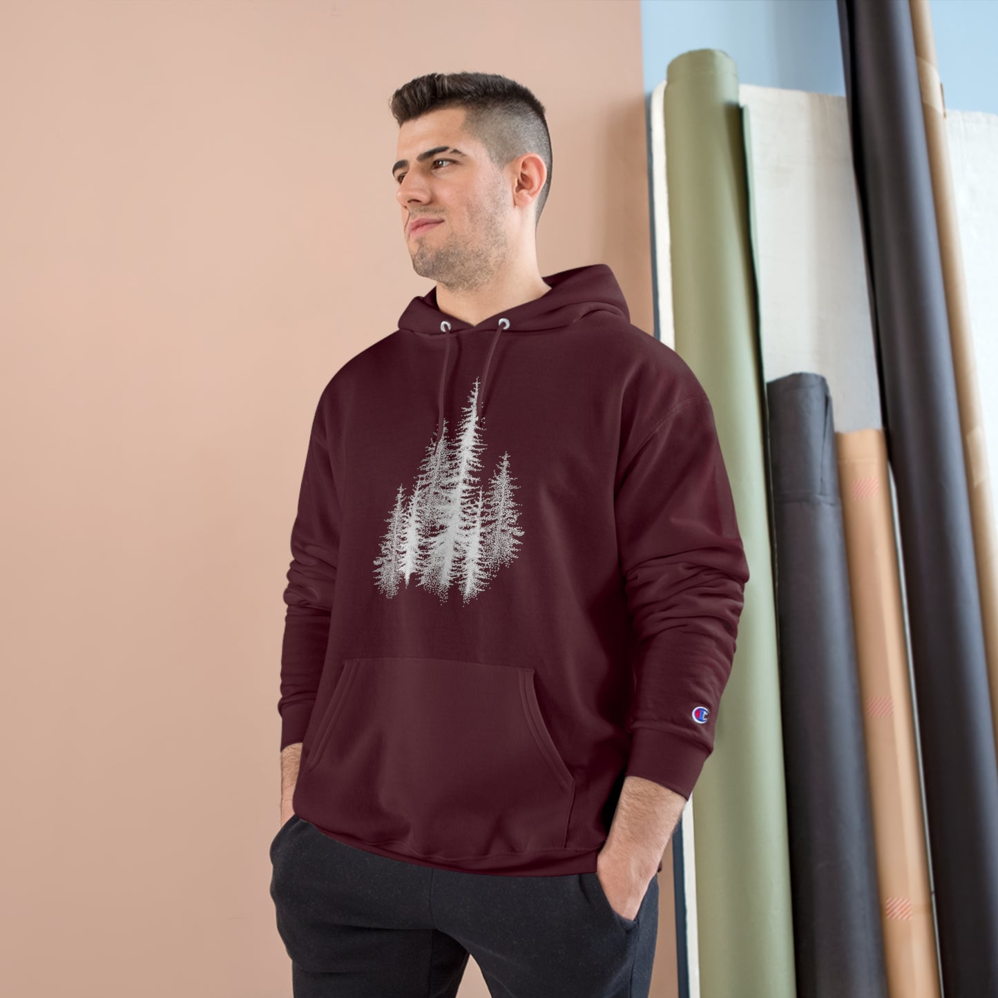 Maroon Forest Hoodie